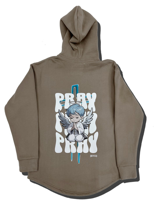 Beige PRAY Hoodie